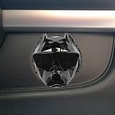 Bully Dog Car Engine Push to Start Button Cover, Zinc Alloy Ignition Switch Protective Cover, Anti-Scratch Push Start Stop Button Cover Decoration Sticker Universal for Car Truck SUV (Black)