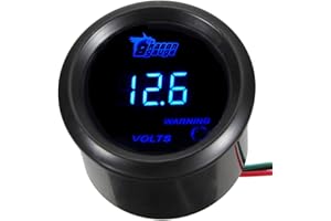 ESUPPORT Car 2" 52mm Digital Volt Voltage Gauge Blue LED