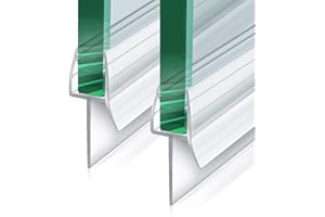 PHMUNY 2 Pack Frameless Shower Door Bottom Seal with Long Sweep, Ultra Clear Glass Door Silicone Seal Strip (3/8'' X 36'') Suitable for 10mm Glass -Stop Shower Leaks Frameless Shower Door Seal Strip