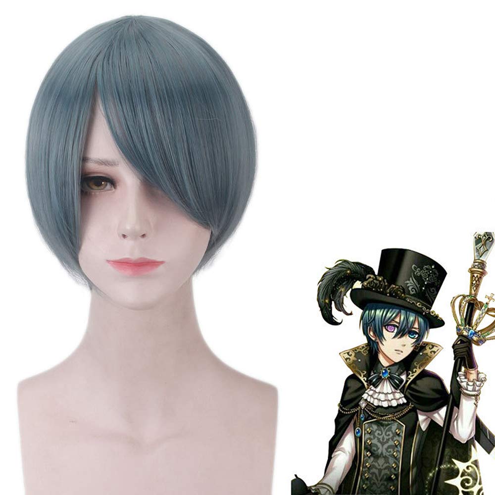 Amazon Com Black Butler Mix Color Short Straight Ciel Sebastian