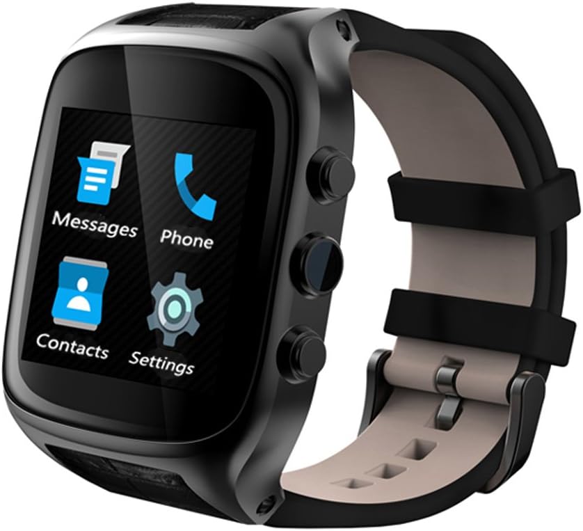 Xinyi X01S Standalone Smartwatch Android System Phone WRISTWATCH SMARTPHONE with SIM Card Slot Camera Heart Rate Monitor Bluetooth Function Cellphone and Handmade Italian Cowhide Leather Watchband