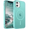SUPFINE Magnetic for iPhone 11 Phone Case(Compatible with MagSafe)(Military Grade Drop Protection) Slim Translucent Matte Shockproof with Anti-Fingerprint Phone Case,Blue Green