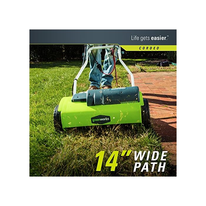 Greenworks 27022 10 Amp 14" Corded Dethatcher irrigation supplies