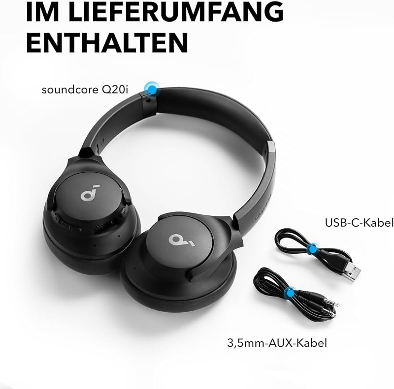 by Anker Q20i kabelloser Bluetooth Over-Ear-Kopfhörer