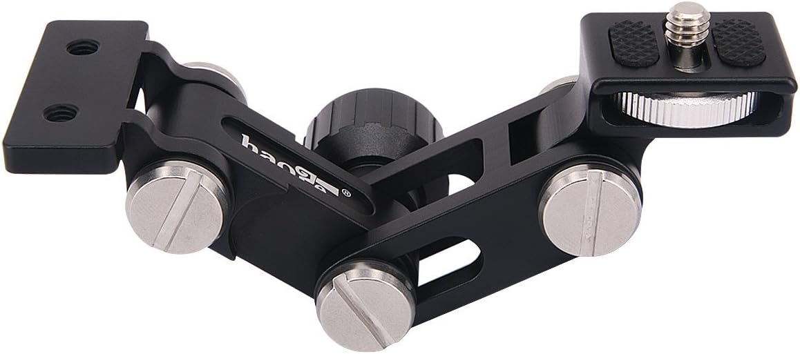 Haoge TJ-06 Camera Support Bracket Holder for DIY Camera Lens Support System with Selected Haoge Plates, Black, DIY Camera Support 06