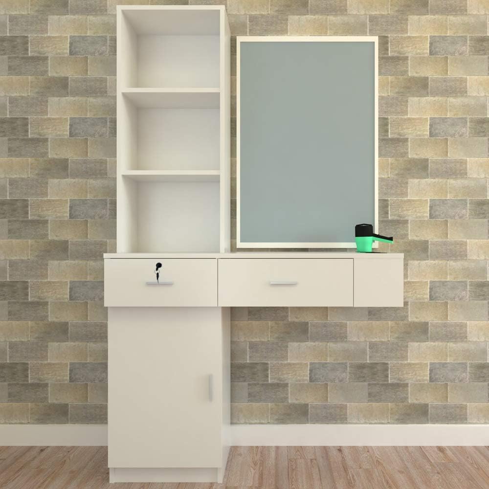 Fovor Barber Salon Station Makeup Wall Mount Hair Styling Beauty Spa Equipment Set with Mirror: Kitchen & Dining