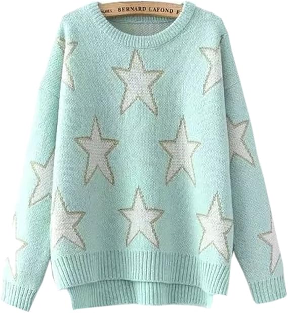 light blue star sweater