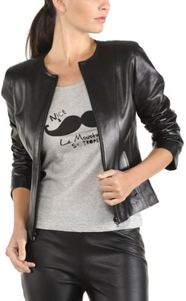 Prim leather Lambskin Leather Bomber Biker Jacket