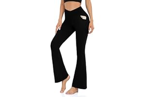 Women’s Bootcut Yoga Pants - Flare Leggings for Women High Waisted Crossover Workout Lounge Bell Bottom Jazz Dress Pants