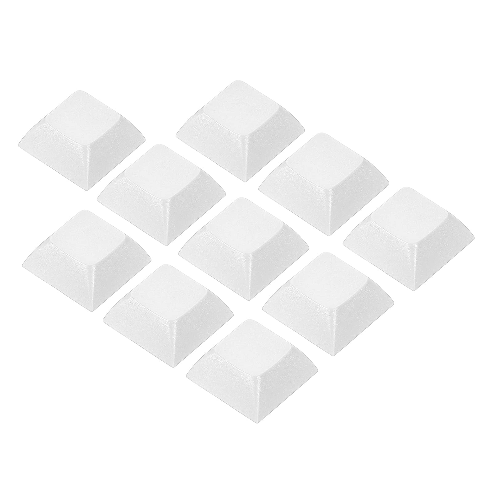 PATIKIL 1U Blank Keycaps, 10 Pack Universal PBT Keyboard Replacement Accessories for MX Mechanical Keyboard, White
