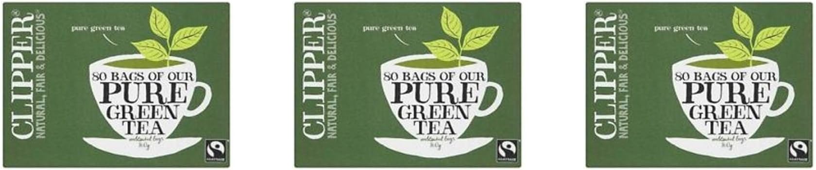 (3 Pack) - Clipper Green Tea - Pure| 80 Bags |3 Pack - Super Saver - Save Money