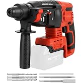 SDS Plus Cordless Rotary Hammer Drill for Milwa-ukee Battery (No Battery) 2.6 Joules Hammer Drill 18v Brushless for Concrete, Masonry, Wood, Metal, Rotomartillo,4 Functions,5 Drills