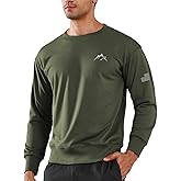 NORTHYARD Men's Crewneck Sweatshirt Long Sleeve Cotton Sweat Shirt Lightweight Athletic Workout Sport Gym Running Sweatshirts