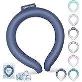 Neck Cooling Tube 70% Gel Increase Ice Ring Wearable for Summer Heat | (Navy,L) Cooling Neck Wraps Outdoor Indoor Body Cooling Products Neck Cooler, PCM Freeze Technology, Frostbite Free