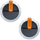 Gas Griddle Orange Knob Replacement for Blackstone 17" 22" 28" 36" Griddle, for Blackstone Flat Top Grill replacement walmart knobs,2-Pack