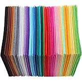 SUPVOX Multicolour Nonwoven Fabric Sheet 40pcs Assorted Color Felt Fabric Sheets Craft Felt Squares for Patchwork DIY Crafts 