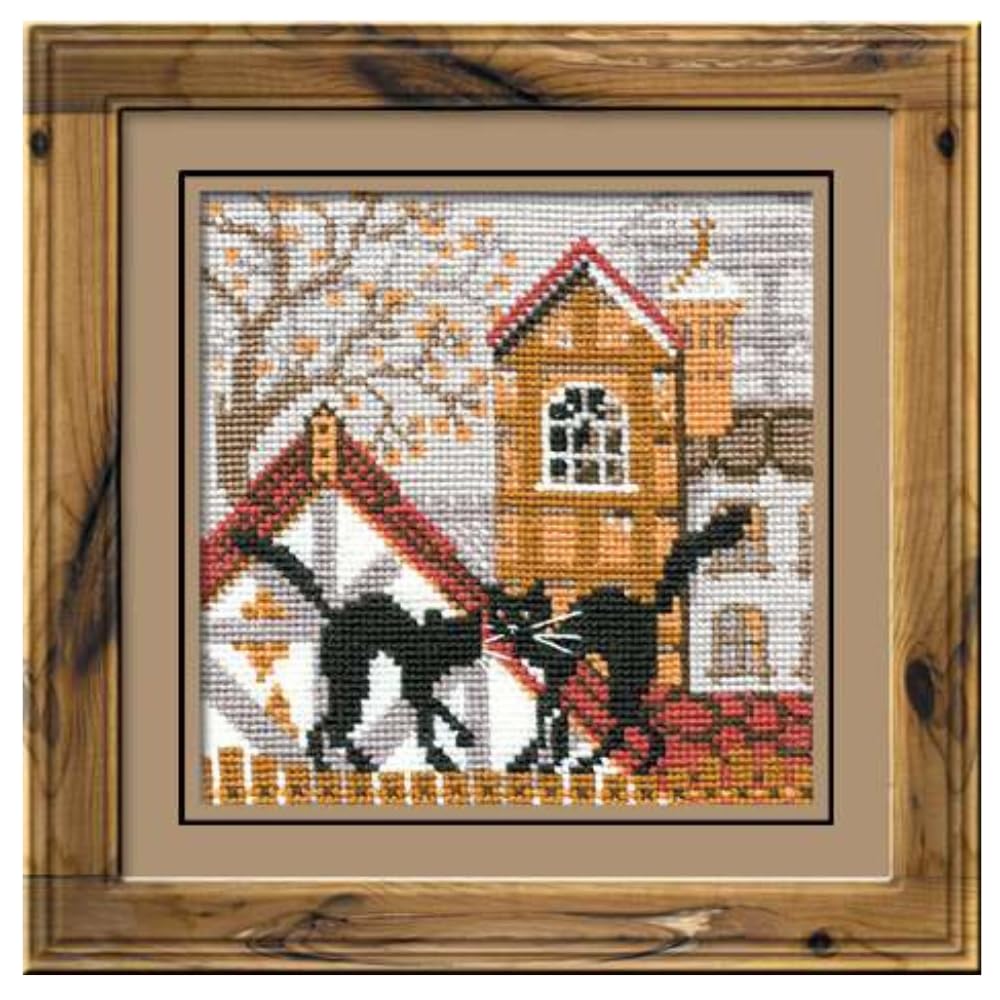 RIOLIS Cross Stitch Kit - 613 - City Cats Autumn