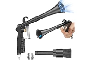 Car Cleaning Gun with Adjustable Air Flow Nozzle 0-12Bar High Pressure Car Cleaning Tool Car Air Blow Gun for Vehicle Upholst