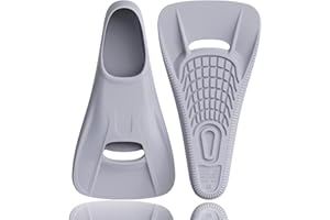 SEATHEWAY Swim Fins Adult Swim Training Fins for Pool Lap Swimming Comfortable Silicone Full Foot Pocket Travel Size Fins Short Blade Floating Flippers for Snorkeling Diving Swimming Adult Men Women