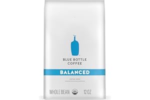 BLUE BOTTLE COFFEE Blue Bottle Whole Bean Organic Coffee, Balanced, Medium Roast, 12 Ounce bag (Pack of 1)