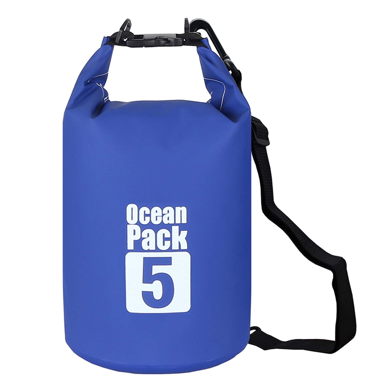 5L Blue 500D Tarpaulin Heavy-Duty PVC Water Proof Dry Bag Sack for Kayaking/Boating/Canoeing/Fishing/Rafting/Swimming/Camping/Snowboarding