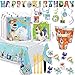 Secret Life of Pets 2 Birthday Party Supplies and Decorations Pack For 16 Guests With Plates, Napkins, Cups, Tablecover, Birthday Banner, Hanging Swirls, Pet Erasers, and Exclusive Pin