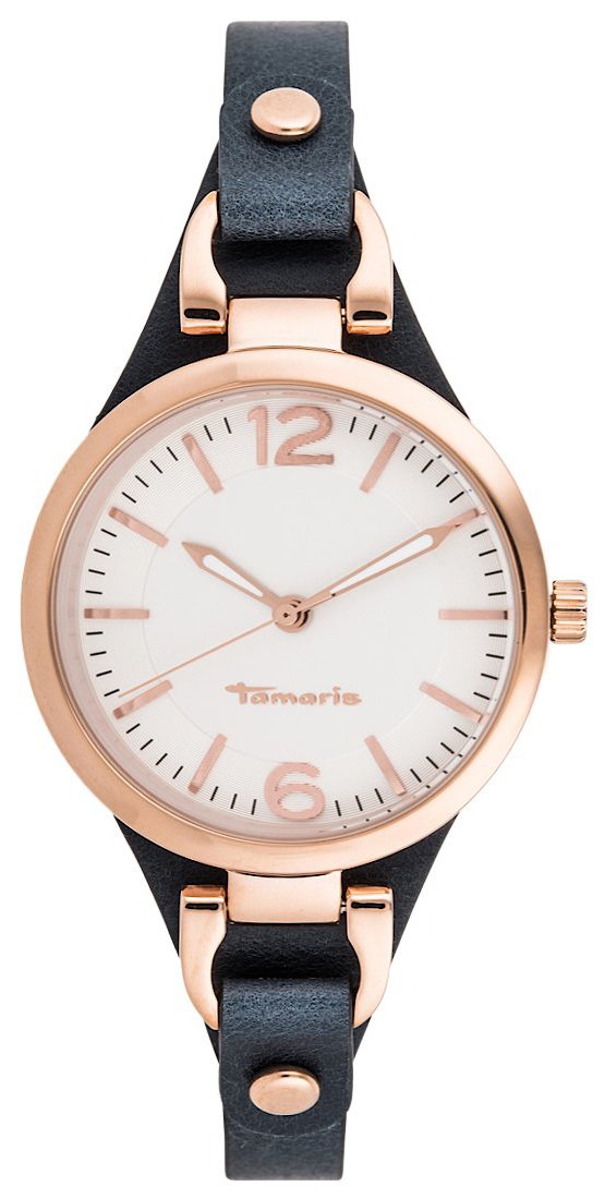 Tamaris Virginia B02219010 Women's Watch Analogue Quartz Leather, Blue/Silver, Strap.