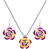 QUSIJIA Statement Hawaiian Plumeria Drop Earrings Bohemian Tropical Flower Dangle Earrings for Women Beach Party Gifts