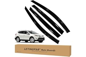 LETINGFAR Tape-on Rain Guards for 2013-2018 Toyota RAV4, for 2013-2018 Toyota RAV4 Accessories，Side Vent Visors Shades Window Deflectors for Toyota RAV4