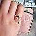 Adjustable Rings for Women Drop Open Ring Heart Engagement Ring Platinum Plated