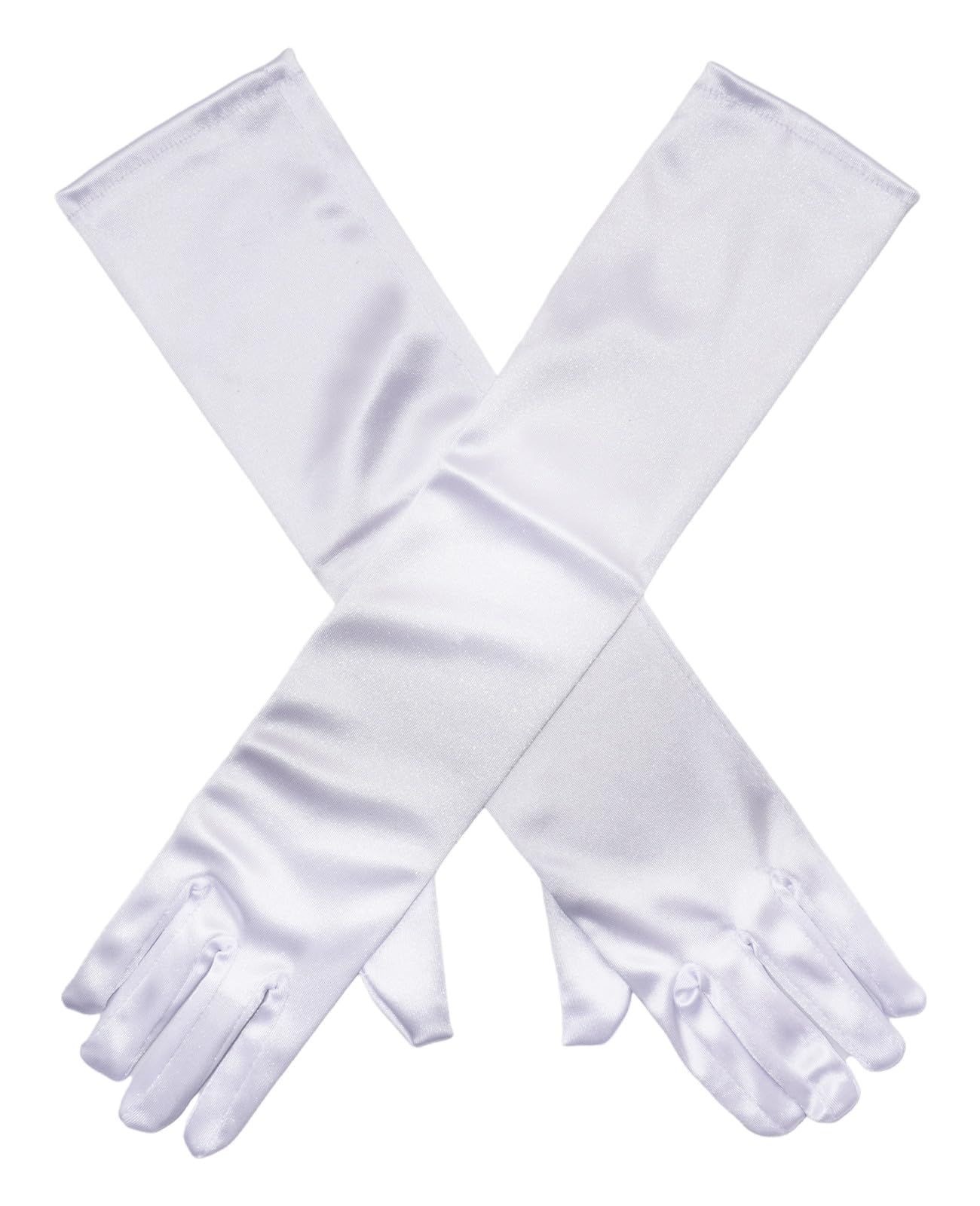 Fepdiu Little Girls Princess Toddler Dress Up Gloves - Satin Gloves for Halloween Costume Party Princess Cosplay