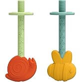 Dr. Brown's Teething Tubes for Babies, Bee and Snail, 3m+, 2-Pack