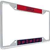 Desert Cactus FC Barcelona Car Accessories Barça Football Club Metal License Plate Frame and Tag Holder for Front or Rear of Car (Style 3)
