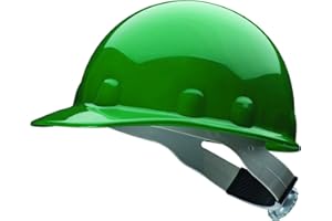 Fibre-Metal by Honeywell SuperEight Thermoplastic Cap-Style Hard Hat with 8-Point Ratchet Suspension, Green - E2RW74A000, Medium