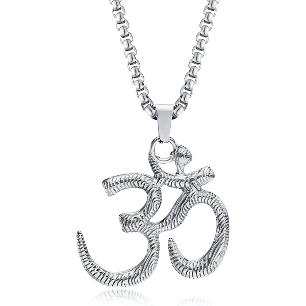 Pendientes Om Plata De Ley 925 Para Mujeres - Símbolo Espiritual Yoga, Regalo Elegante Con Caja
