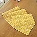 ColorBird Diamond Checkered Table Runner Cotton Linen Runners for Kitchen Dining Living Room Table Linen Decor (12 x 70 Inch, Yellow)