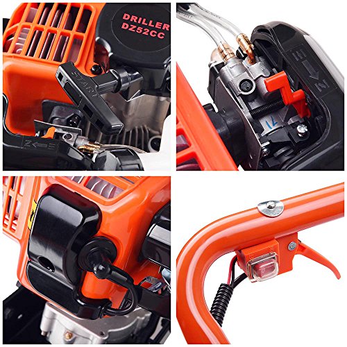 Yeshom 52CC 2.2HP Earth Auger Powerhead 1 or 2 Men Gas Powered Post Hole Digger Machine - Thumbnail 5