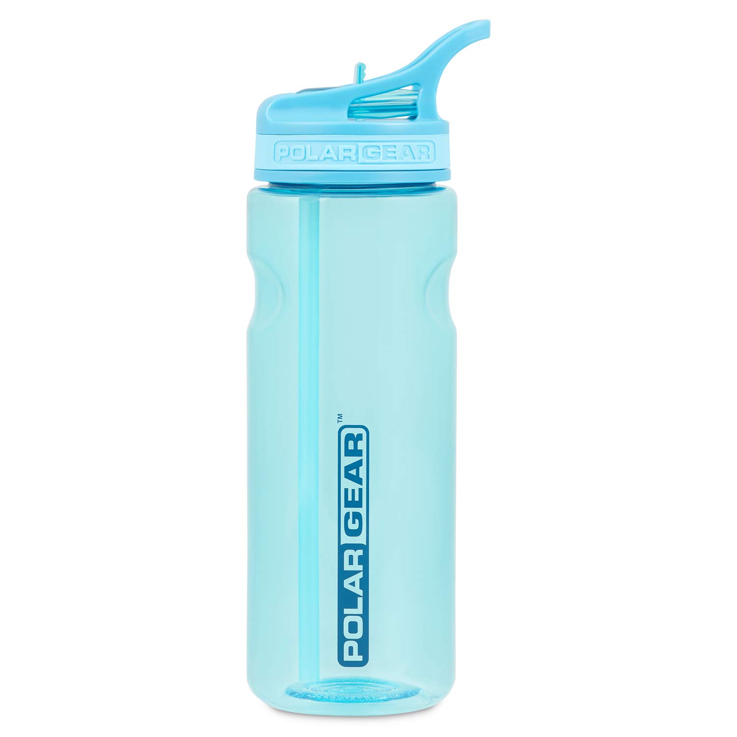 Polar Gear Aqua Grip Water Bottle – BPA-Free Reusable Water Bottles With Straw – 650ml Sports Water Bottle Perfect for Gym, Cycling & Work – Turquoise