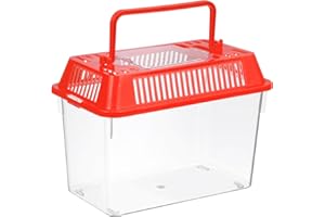 BUGUUYO Clear Container Clear Container with Lid Mini Plastic Containers Fish Box with Lids Turtle Tank Fish Tank Kit Red Betta Fish Betta Tank Box Desktop Gold Travel Betta Tank