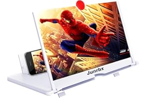 JUNRBX 12" Screen Magnifier Amplifier, New Generation Mobile Phone Holder 3D HD Mobile Video Amplifier, Projection Amplifier Support X / 8/8 Plus / 7/7 Plus / 6 / 6s / 6 Plus / 6s Plus and All Other smar