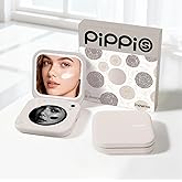 inewme Mini UV Camera Mirror for Sunscreen Check, Portable 3" Compact Travel Mirror with LED Light & UV-Sensing Color Changing Shell, 3-Color Dimming, Tech Beauty Gift for Skincare Lovers