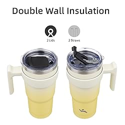 Konokyo 20 oz Tumbler with Handle and 2 Straw 2