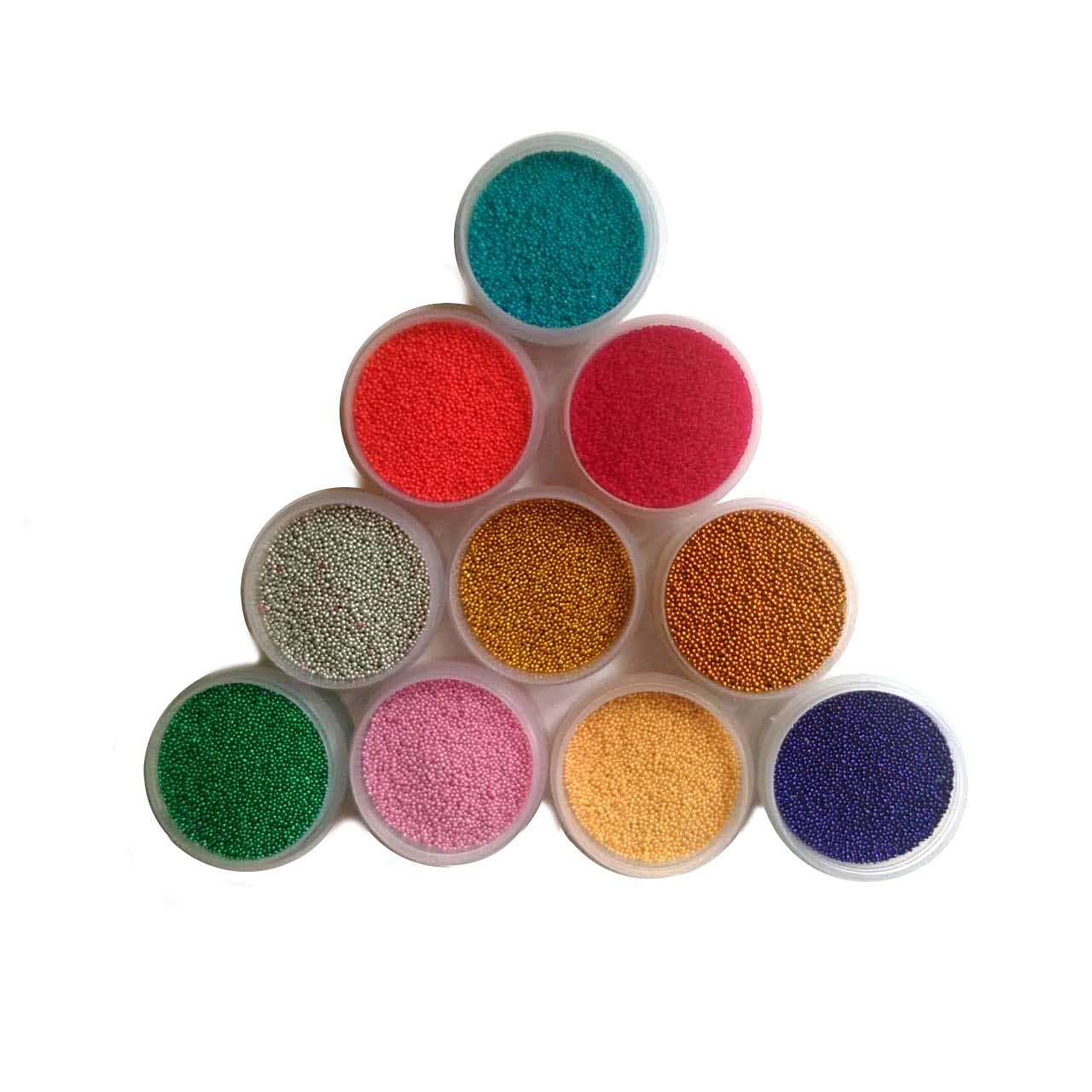 Tiny, Mini Micro Beads .6.8mm, 10 Colours 50 GMS 5 GMS Each