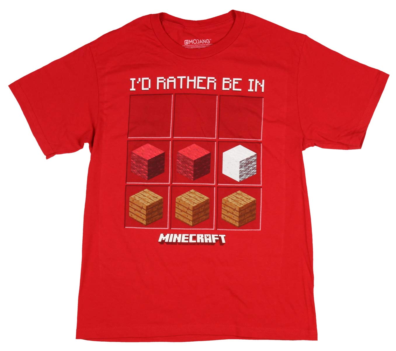 Minecraft Shirt I D Rather Be In Minecraft Grid Graphic T Shirt 5508 Pilihax