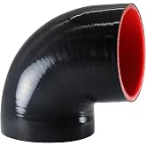 Tyeioms 90 Degree Elbow ID 4'' Silicone Hose Coupler 4&rdquo;leg Length | Reinforced 4-layer Wall 5MM for Cold Air Intake, Turbo, Intercooler, Automotive Radiator Hose