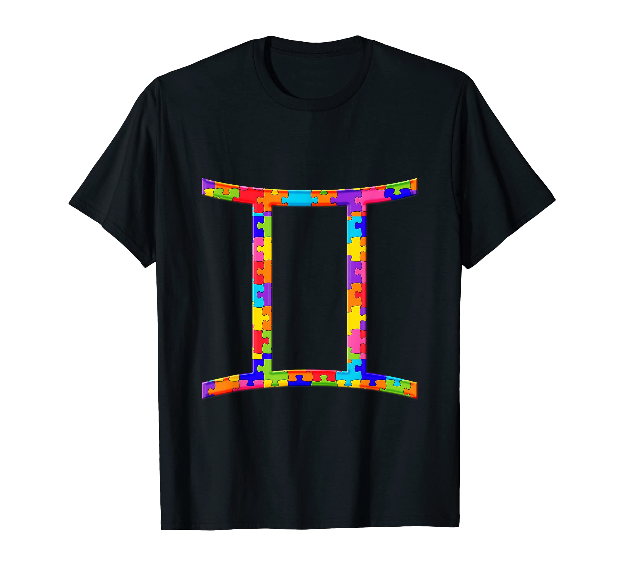 Gemini Zodiac Astrology Jigsaw Autism Puzzle T-Shirt
