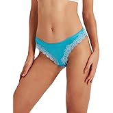 SilRiver Womens Silk G-String Thong Panties Satin T Back Lace Thong Underwear