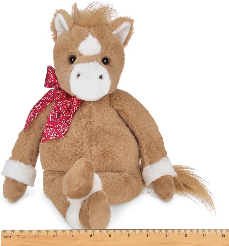 Bearington Charlie Plush Brown and White Horse Stuffed Animal, 16 inches: Toys & Games