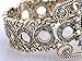 Alilang Womens Vintage Inspired Golden Tone Rhinestone Purple Victorian Cameo Lady Queen Princess Cuff Bangle Bracelet