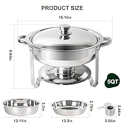 IMACONE Chafing Dish Buffet Set of 2 Pack, 5QT